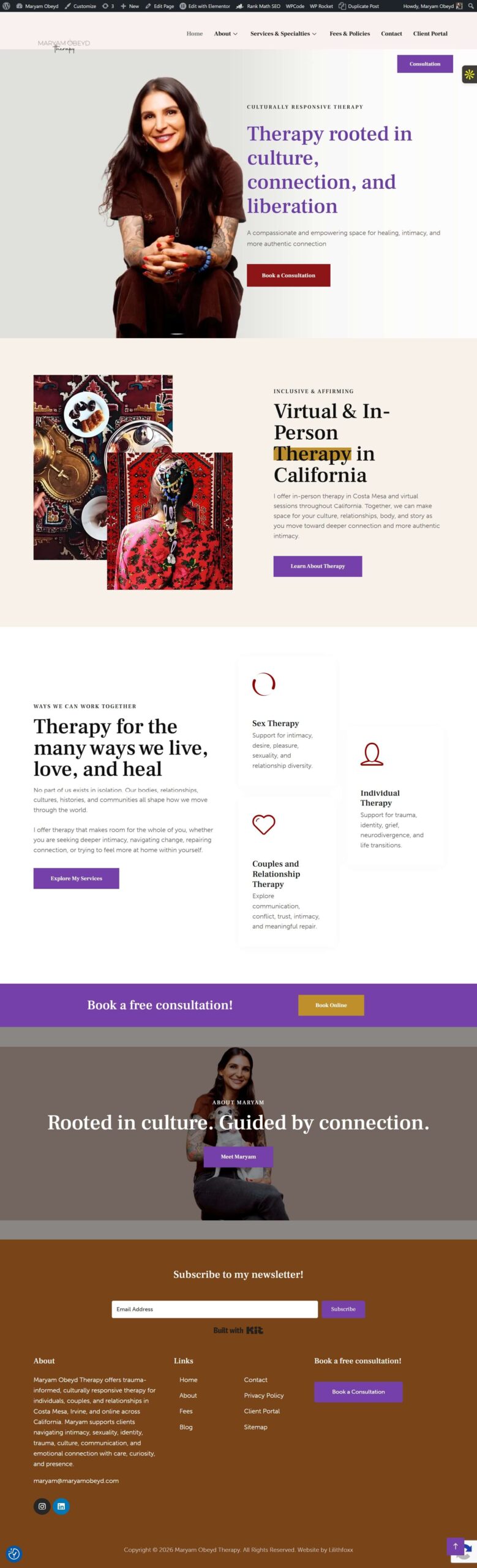 Maryam Obeyd Therapy's website.
